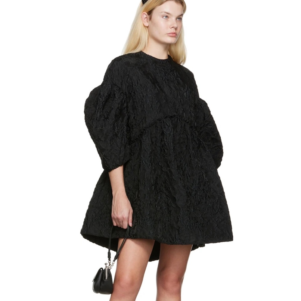 SIMONE ROCHA Black Balloon Sleeve Minidress